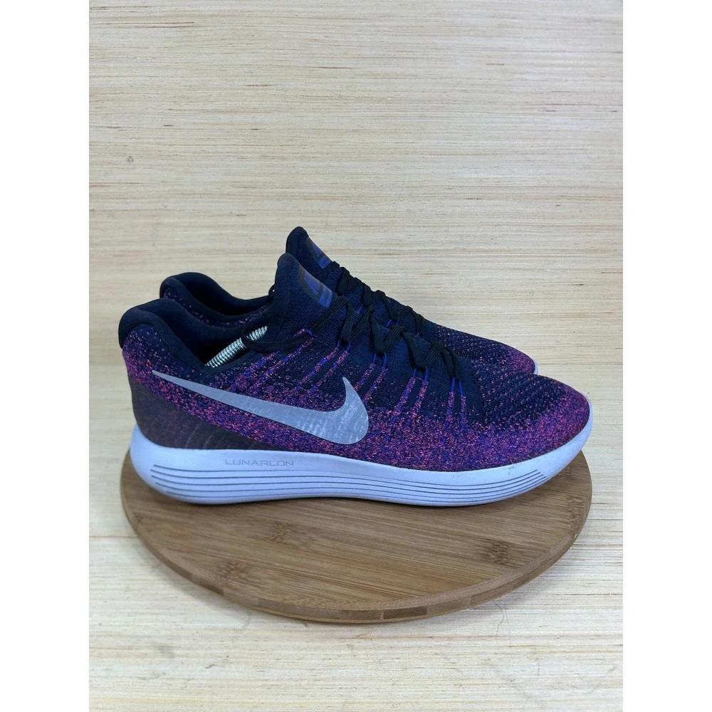 Nike LunarEpic Low Flyknit 2 Mens Size 13 Running Shoes Blue Crimson 863779-015